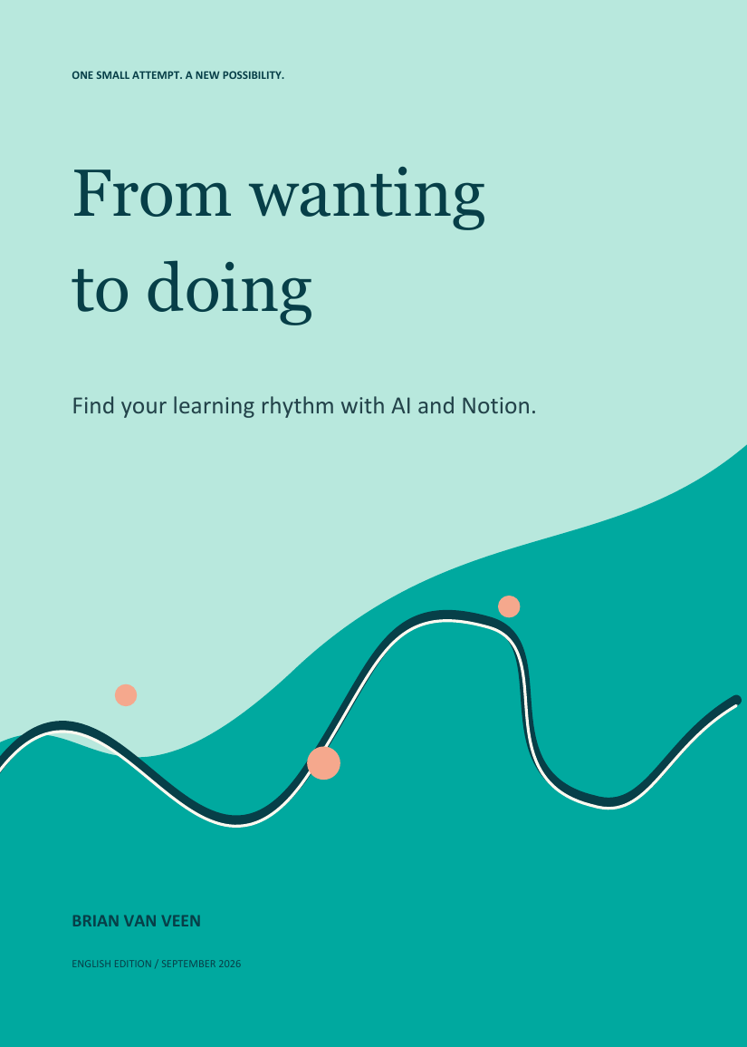 The turquoise cover of From Wanting to Doing by Brian van Veen